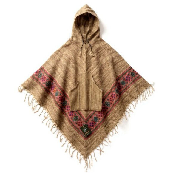 Handwoven Hooded Poncho – Women’s Size Large - Picture 1 of 3